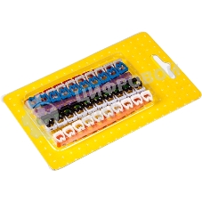 Набор цветных маркировочных кабельных клипс с цифрами, для кабелей диаметром до 5.5 мм