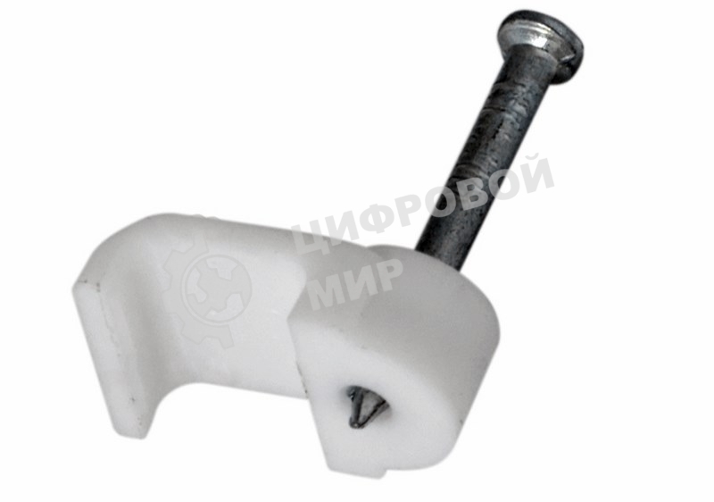 Крепеж кабеля плоский Rexant 8 х 3 мм, белый (упак. 50 шт)