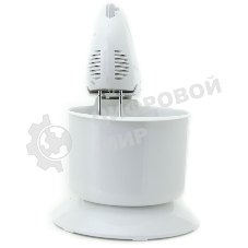 Миксер SUPRA MXS-530 с чашей. 500 Вт. Режим Турбо. 5 скоростей. Две насадки: для взбивания яиц и крема и для замеса тяжелого теста. белый