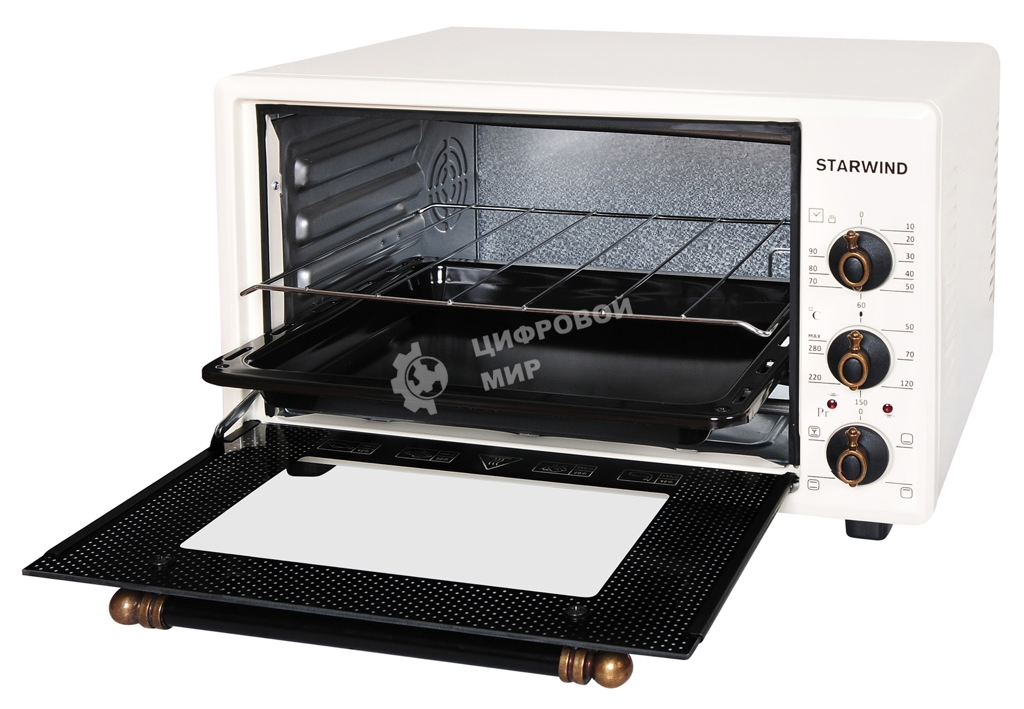 Мини-печь Starwind SMO2026 36л. 1300Вт бежевый