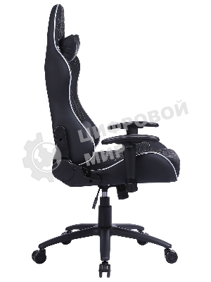 Кресло Cactus CS-CHR-030BLS черный, экокожа, подголовник