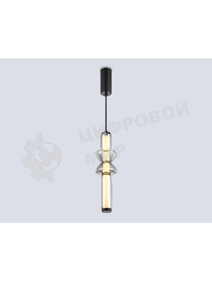 Подвесной светодиодный светильник Ambrella light LH11021 BK/SM черный/дымчатый 17W 3000K D120*435