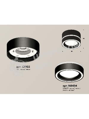 Светильник Ambrella Light XS8102018 SBK/FR черный песок/белый матовый GX53 (C8102, N8434)