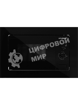 Встраиваемая микроволновая печь Hyundai HBW 2030 BG черный, 20 л, 800 Вт, переключатели - поворотный механизм