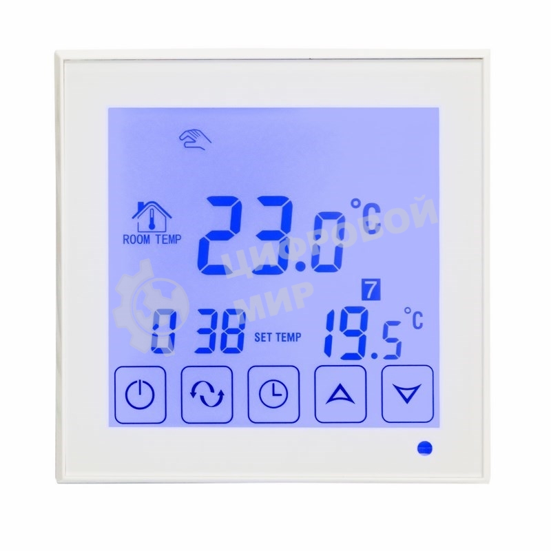 Терморегулятор сенсорный с автоматическим программированием Rexant, R200W, белый