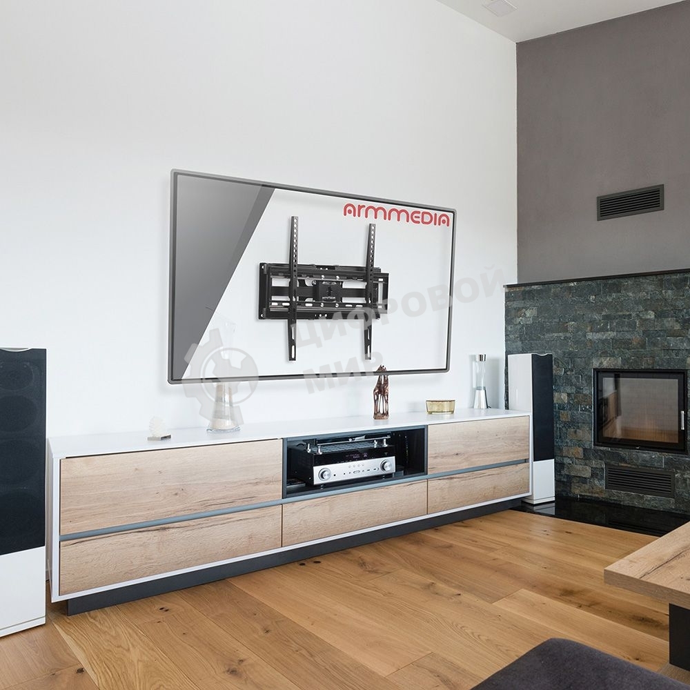 Кронштейн для ТВ ARM MEDIA COBRA-51 черный (max VESA 400x400 мм., настенный, наклонно-поворотный, max 35 кг)