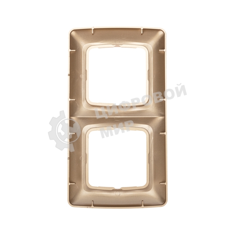 Рамка Kranz 2-я DEA горизонтальная Золотой металлик (1/10/180)