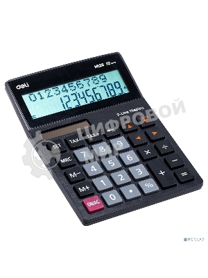 Калькулятор настольный Deli EM126 черный 12-разр.