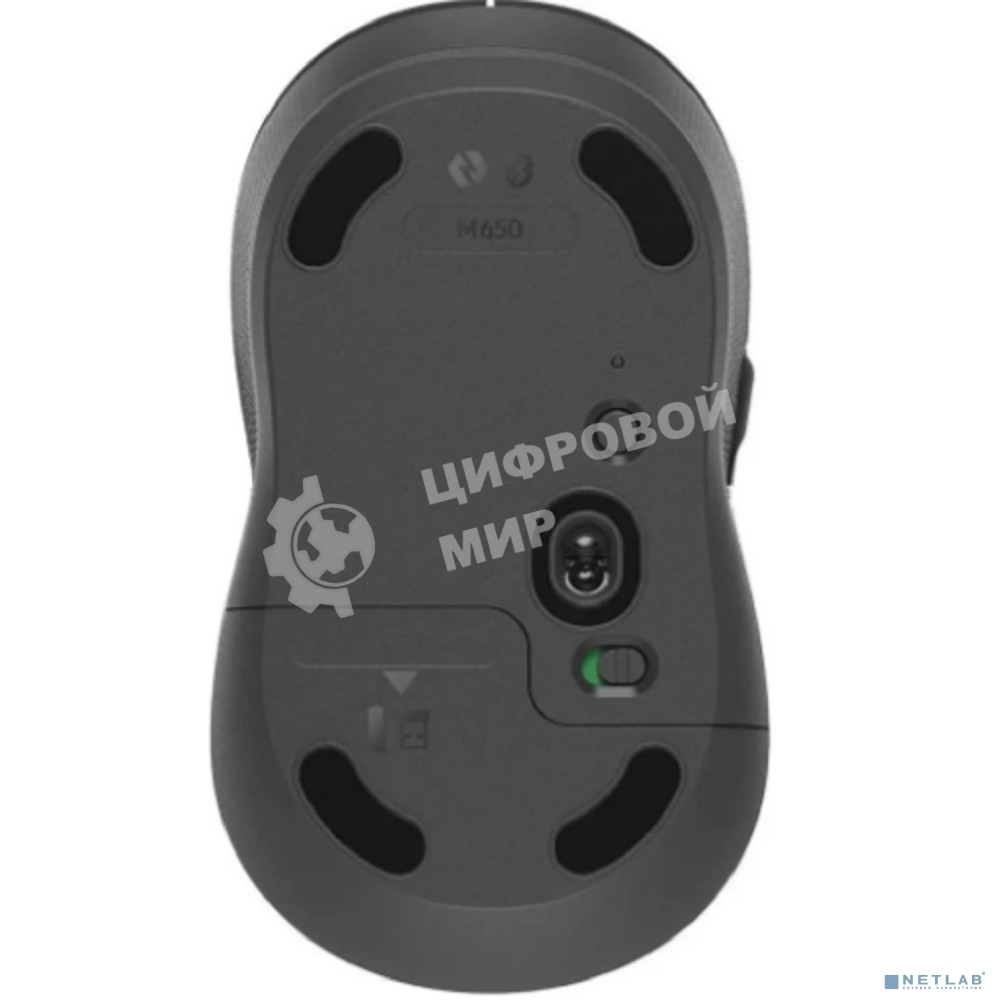 Мышь беспроводная Logitech M650 графитовый, 4000 dpi, радиоканал, Bluetooth, USB, кнопки - 5