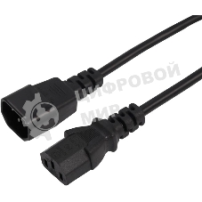 Шнур сетевой Rexant IEC 320 C13 – IEC 320 C14 3x0,75мм², 5м