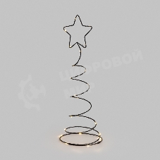 Металлическая 3D-фигура Neon-night Елочка 45 см, цвет свечения теплый белый, питание 3хАА (не в комплекте)