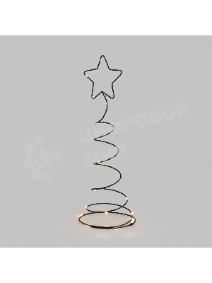 Металлическая 3D-фигура Neon-night Елочка 45 см, цвет свечения теплый белый, питание 3хАА (не в комплекте)