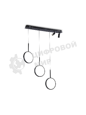 Светильник Ambrella light FL5278/3+2 BK черный 59W 3000K/4200K/6400K+4200K 800*20*1200 (ПДУ ИК)