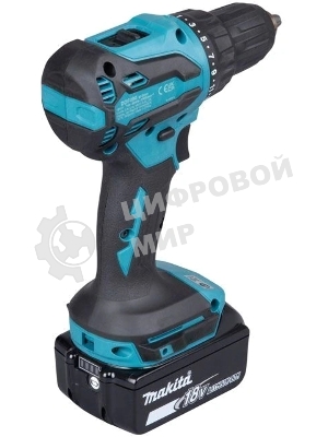 Дрель-шуруповерт Makita DDF490WVE, 18 В, 2 Ач, 50 Нм, бесщеточный