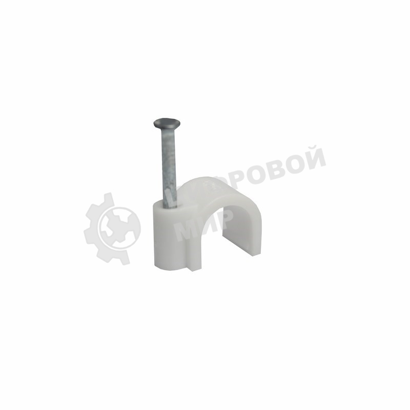 Крепеж кабеля круглый Rexant 9 мм, белый (упак. 50 шт)