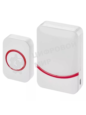 Звонок дверной беспроводной Rexant белый/красный