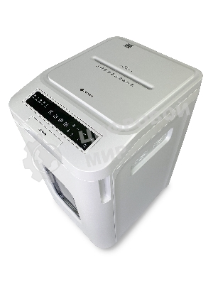 Шредер ГЕЛЕОС АП55-5, DIN P-5 (5 ур-нь секр.), фрагмент 1,9х12мм, АВТОПОДАЧА 400 лист (70г/м2), пл.карты/скрепки/скобы, 55 литров