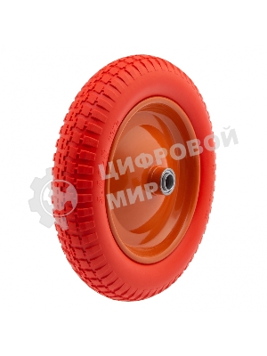 Колесо Palisad полиуретановое 3.00-8 длина оси 90 мм, подшипник 20 мм