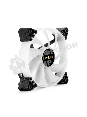 Вентилятор для корпуса ExeGate EX12025HM3PM.FRGb.5CSU черный/белый, 120 мм, 1200 об/мин, 24 дБ, 3 pin