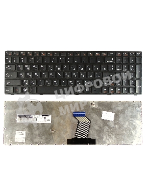 Клавиатура для ноутбука Lenovo IdeaPad Y570 черная рамка черная