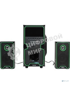 Акустическая система Dialog Progressive AP-222B BLACK - акустические колонки 2.1, 30W+2*10W RMS, Bluetooth, USB/SD reader