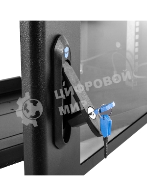 Шкаф коммутационный ЦМО (ШРН-9.650-9005) настенный 9U 600x658мм пер.дв.стекл 200кг черный 600мм 180град.