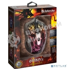 Мышь проводная Defender Overmatch GM-069 черный, 2400 dpi, USB, кнопки - 4