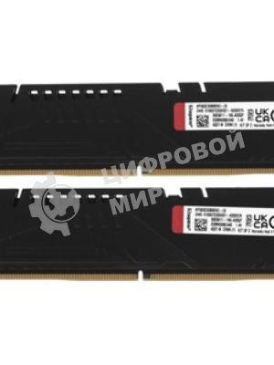 Оперативная память Kingston Fury Beast, DDR5, 32GB (1x32 GB), 6000 MHz, CL36, DIMM, радиатор, черный