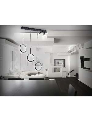 Светильник Ambrella light FL5278/3+2 BK черный 59W 3000K/4200K/6400K+4200K 800*20*1200 (ПДУ ИК)