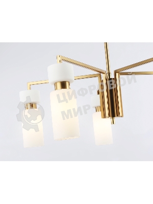 Люстра Ambrella light LH56124/5 BS/FR латунь/белый матовый E14*5 max 40W D605*350