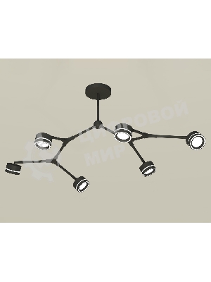 Светильник Ambrella light XB9056201/6 SBK/FR черный песок/белый матовый GX53 (C9056, N8434)