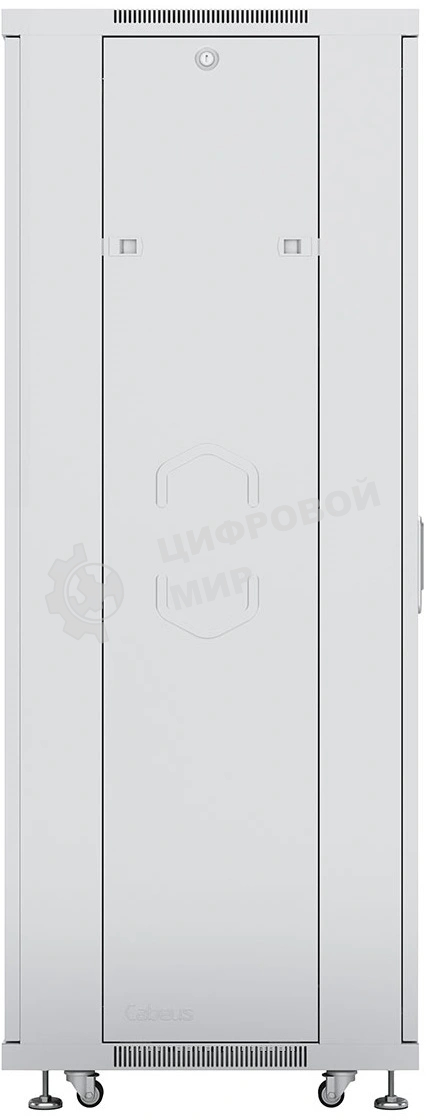 Шкаф телекоммуникационный напольный Cabeus, IP20, 42U, 2055х800х800 мм (ВхШхГ), дверь: стекло, разборный, цвет: серый