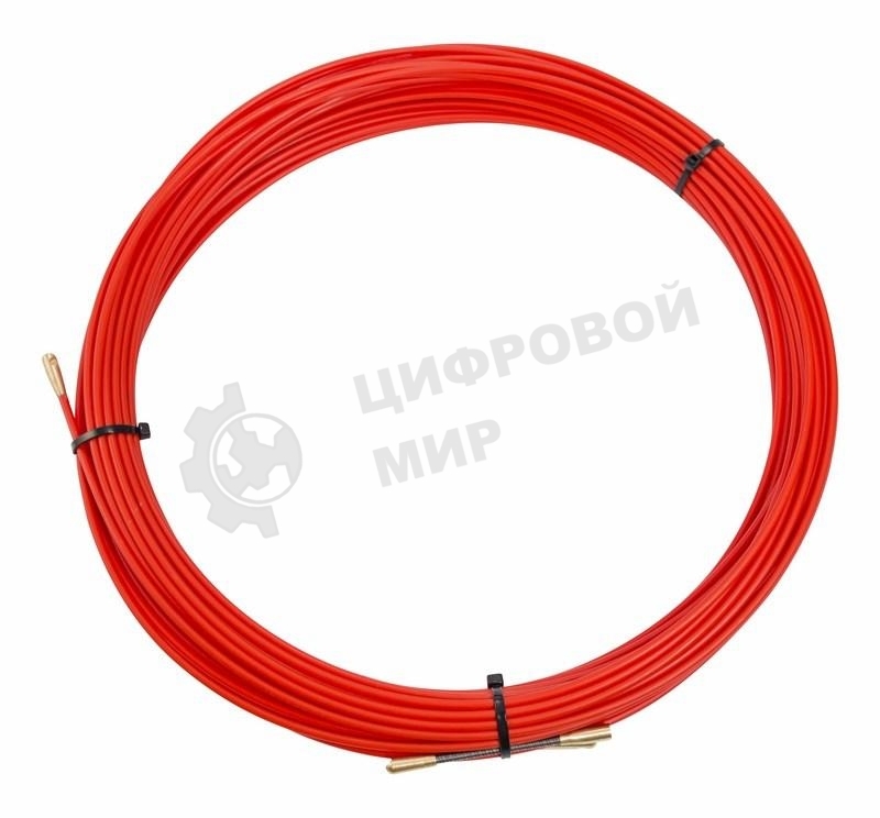 Протяжка кабельная Rexant (мини УЗК в бухте), стеклопруток, d=3,5мм, 30м красная