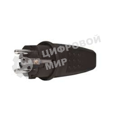 Вилка прямая c заземлением каучук 16А 250В IP44 (602227) UNIVersal