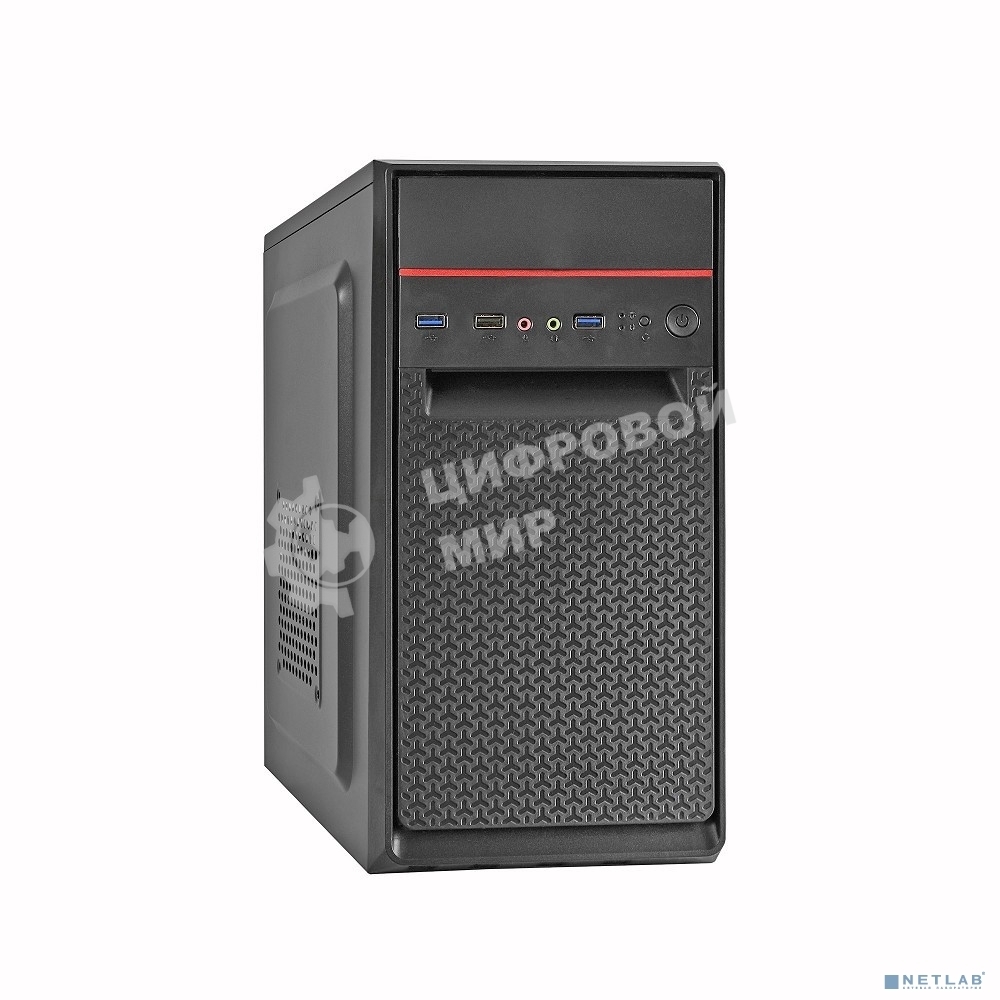 Компьютерный корпус ExeGate EX283063RUS Minitower ExeGate BAA-107U Black, mATX, (AAA450, 80мм), 1*USB+2*USB 3.0, Audio