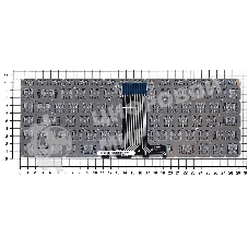 Клавиатура для ноутбука HP 14-AB 14-AL серебристая с подсветкой