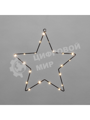 Светодиодная подвесная фигура Neon-night Звезда на металлическом каркасе, цвет теплый белый