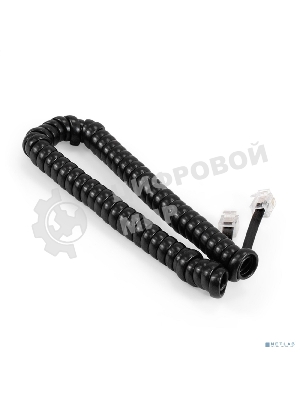 Патч-корд телефонный ExeGate TC4P4C-2M (шнур для телефонной трубки, витой, RJ-10 (4P-4C), 2м, черный)