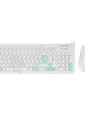 Комплект клавиатура+мышь Defender Cerrato C-978 беспроводной, USB, 1600 DPI, белый/голубой