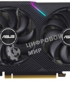 Видеокарта Asus NVIDIA GeForce RTX 3050 8192Mb DUAL-RTX 3050-O8G-V2 PCI-E 4.0 128 GDDR6 1822/14000 DVIx1 HDMIx1 DPx1 Ret