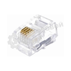 Вилка телефонная MP-4p4c, контакты 3m