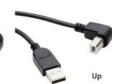 Кабель USB 2.0 на USB-B угол вверх 5 м