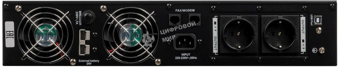 Источник бесперебойного питания Бастион RAPAN-UPS 3000-RACK-IN-4X9 Line-interactive, 3000ВА/2100Вт, USB, 2х EURO, АКБ 4x 9Ah, подкл АКБ блоков (8938)