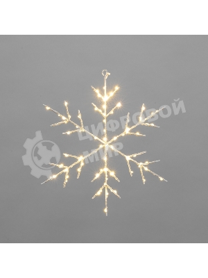 Светодиодная подвесная фигура Neon-night Снежинка на металлическом каркасе, цвет теплый белый