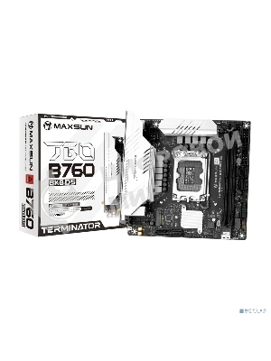 Материнская плата Maxsun MS-Terminator B760BKB D5 WIFI (Socket 1700, mATX, 2*DDR5(96Gb), DP/HDMI, 2*SATA3, 4*M.2, 1xPCI-Ex16/1*PCIEx4, 4*USB 2.0, 4*USB 3.2 5G, LAN 1*2.5G, BT, Wi-Fi 6E, RTL)