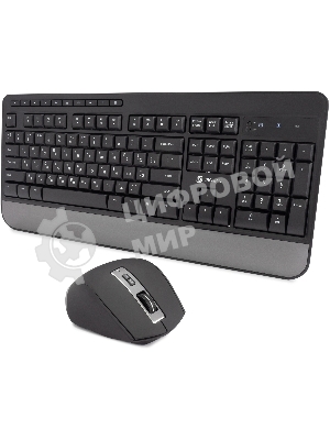 Комплект клавиатура+мышь Oklick S290W беспроводной, USB, 1600 DPI, чёрный