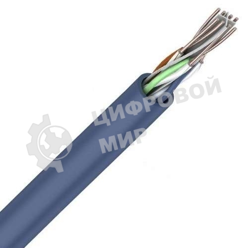 Кабель витая пара Rexant U/UTP кат.6 4х2х23AWG solid CU PVC син. (м)