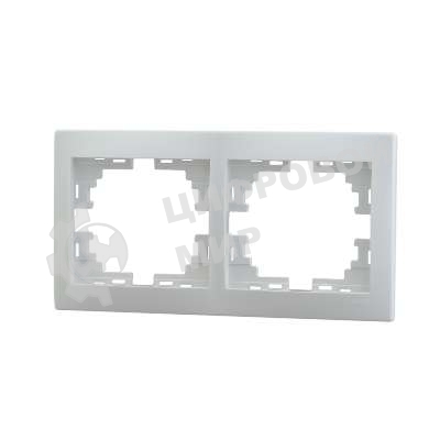 Рамка 2-м Мира горизонт. белый Lezard 701-0200-147