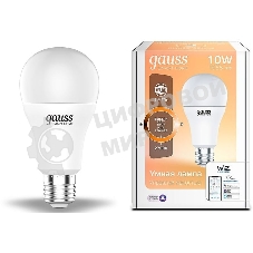 Лампа Светодиодная Gauss Smart Home DIM E27 A60 10 Вт 2700К 1/10/40