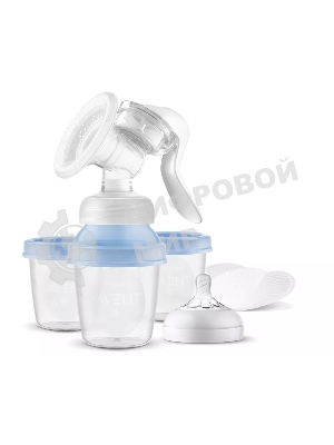 Молокоотсос ручной Philips SCF430/13, вес 0.3 кг, технология Natural Motion, мягкая насадка с адаптивной формой, 3 контейнера для 180 мл. для хранения молока в комплекте